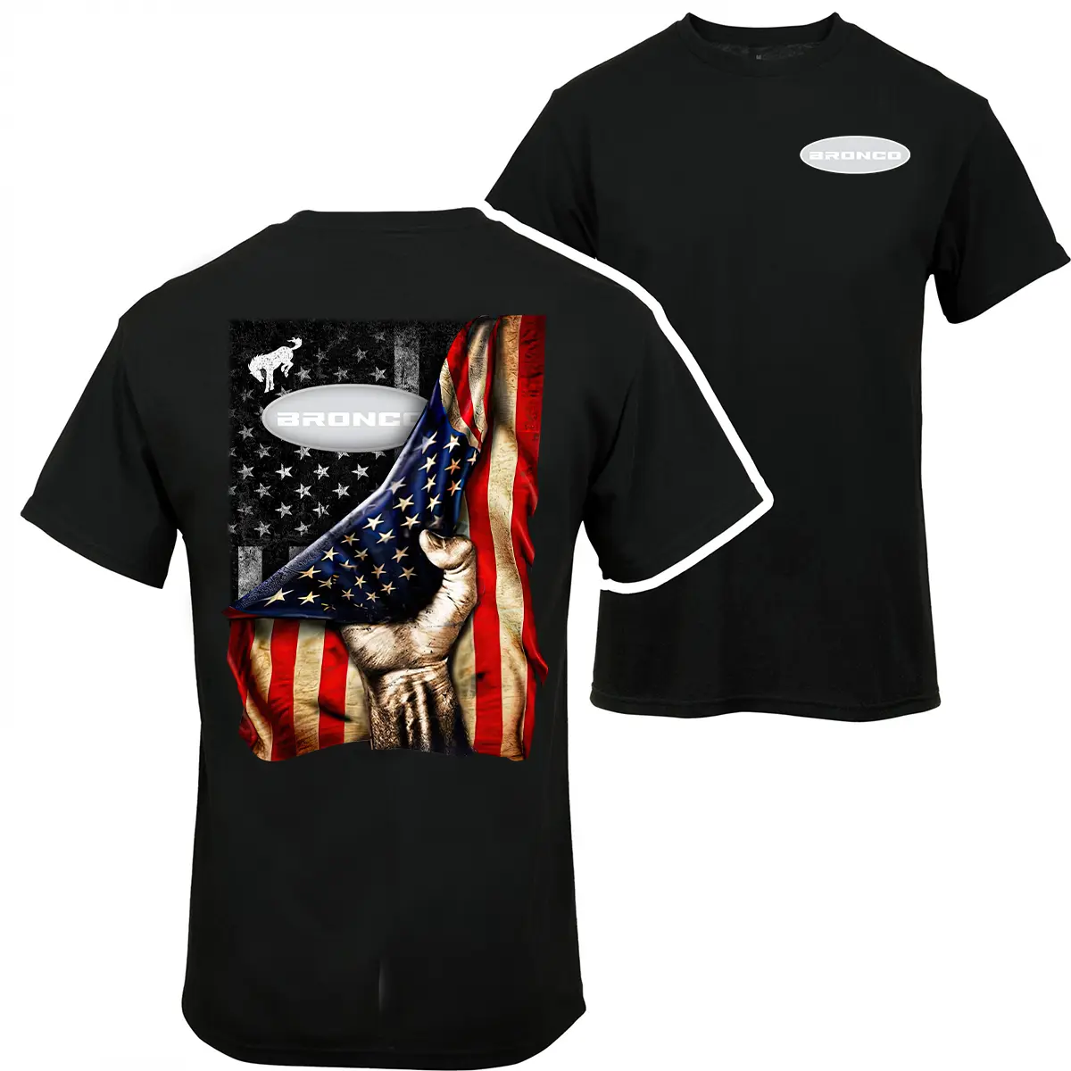 Ford Bronco US FLag T-shirt Sweatshrit, Patriotic Bronco Shirt, Bronco Shirt, US Flag, Truck Shirt,  Menswear