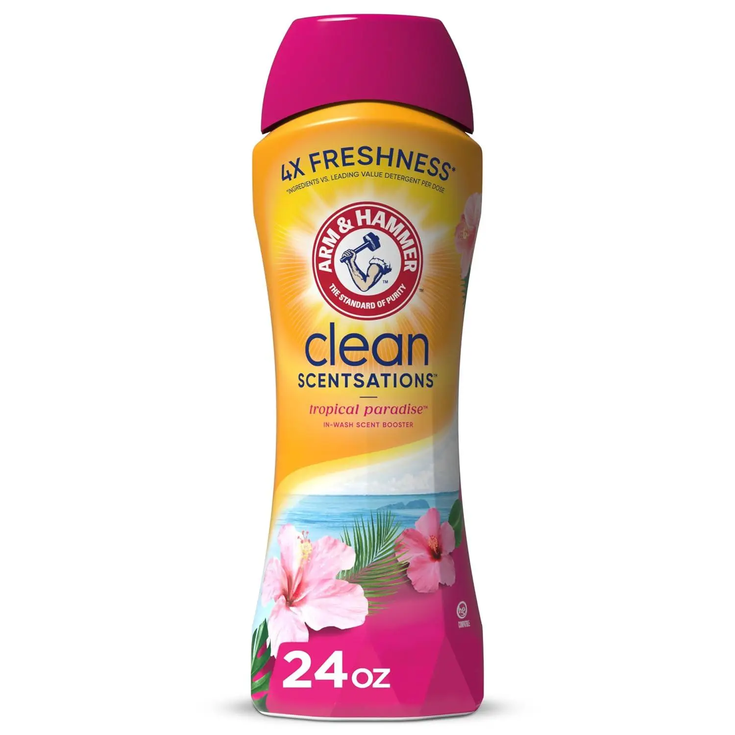 ARM & HAMMER Clean Scentsations Laundry Scent Booster, Tropical, 24 Oz | In-Wash Laundry Fragrance, Tropical Paradise Scent, Lasting Freshness for Clothes and Towels, Laundry Additive