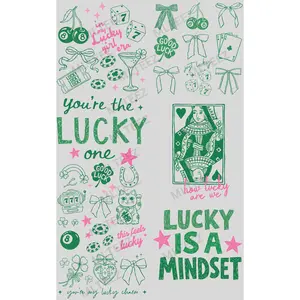 IN MY LUCKY GIRL ERA (ST. PATTY'S DAY) (1) PREMADE GANGSHEET - 22X36 DTF TRANSFERS - DIRECT TO FILM