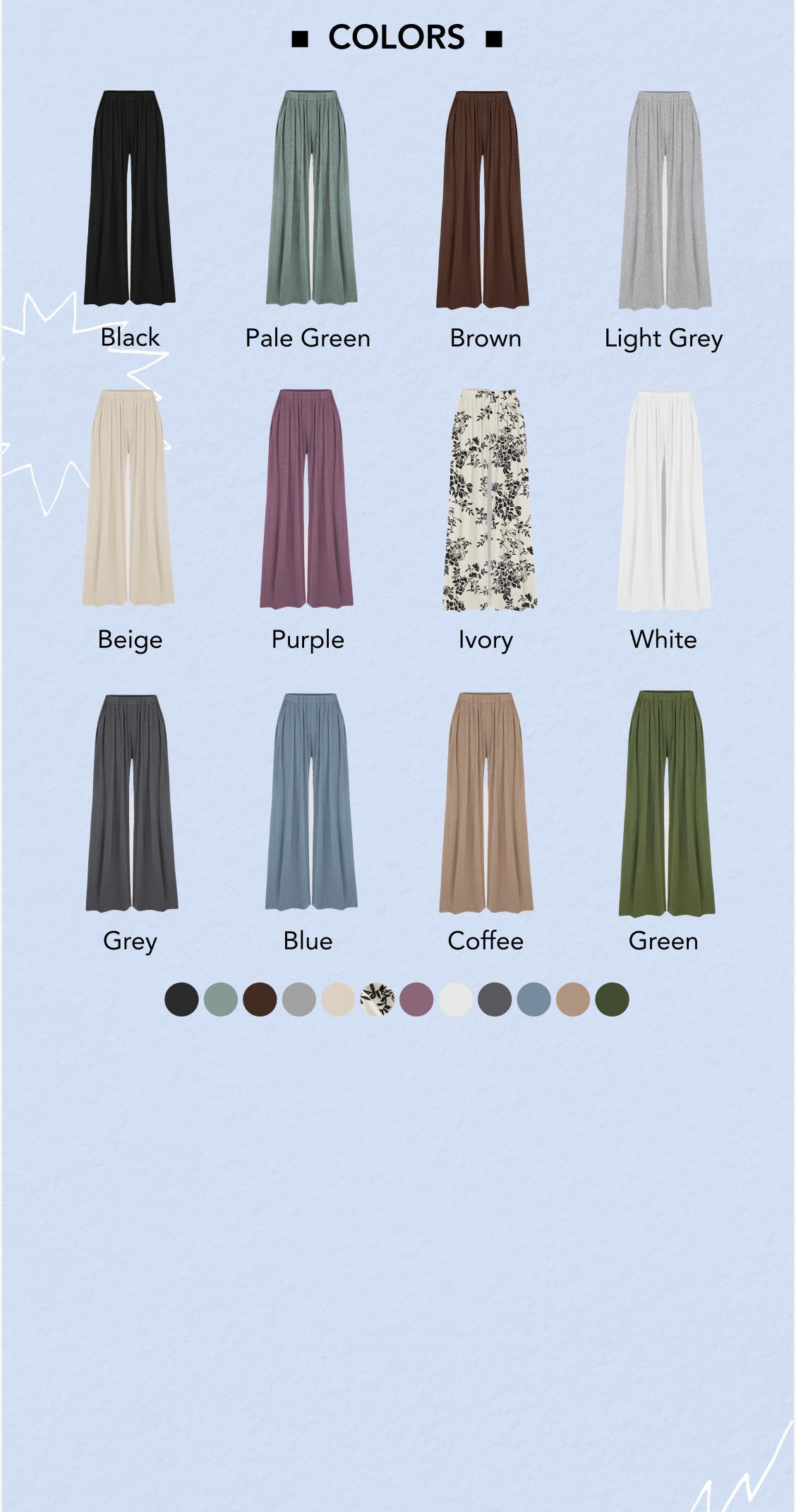 Cider Women's Stretchy Wide Leg Pants with Pocket, Elastic Waisted Lightweight Work Pants, Office & Daily Stretch Trousers, Available in Multiple Colors & Sizes, Breathable Lightweight Fabric for All-Day Wear, Lady Comfort-First Work Pants