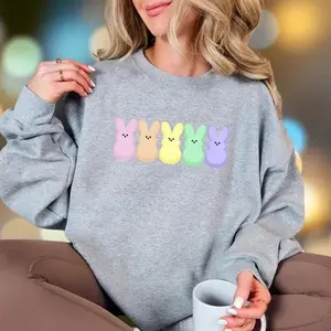 Peep My Sweatshirt, 2026 Easter Sweatshirt, Candy Peeps Sweater, Egg Hunt Shirt, Spring Room Mom, Christian Spring, Eggs And Bunnies, Pastel Easter, Rainbow Easter Sweatshirt