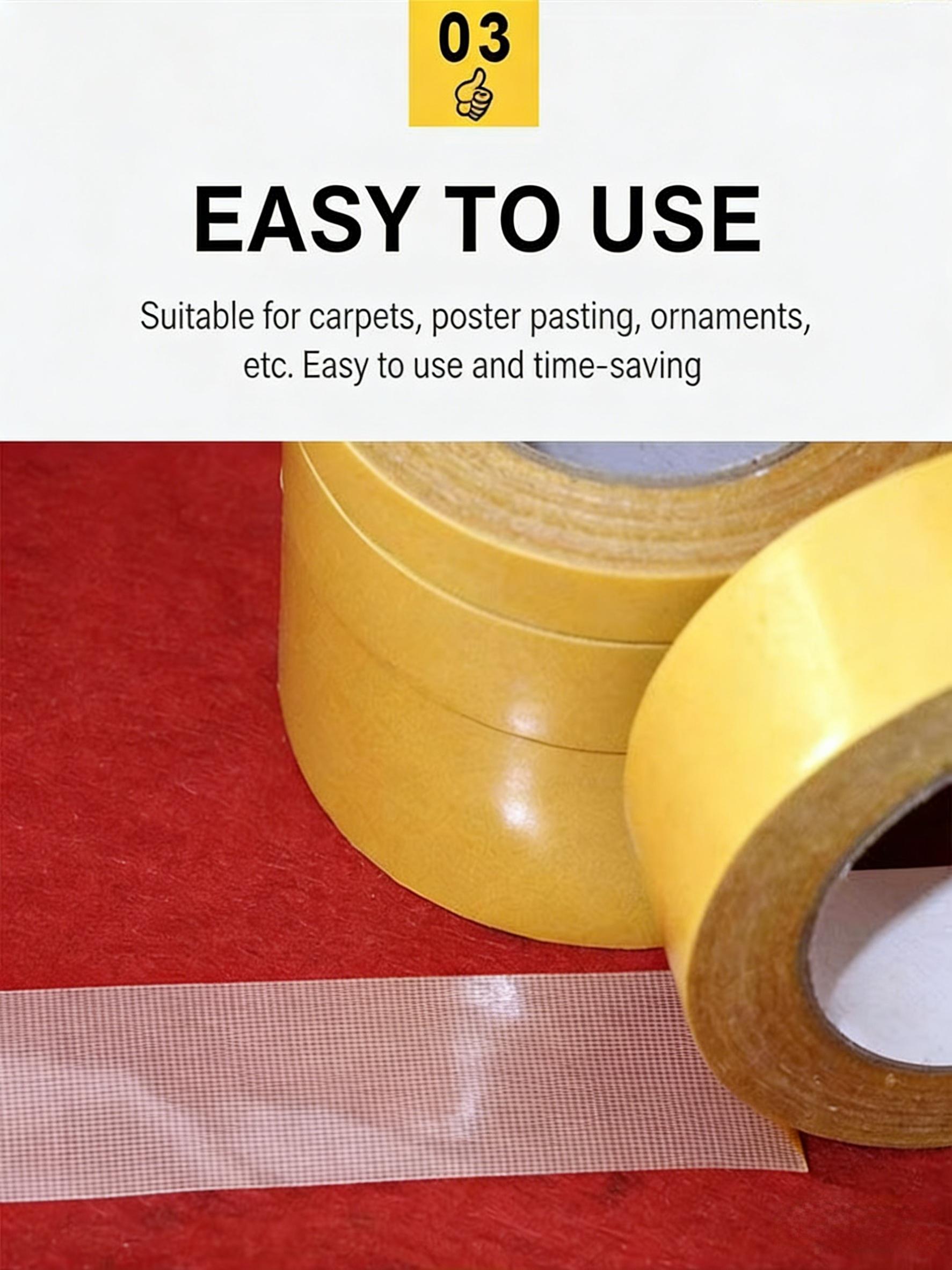 Heavy-Duty Double Sided Tape, Strong Adhesive, Waterproof & Removable, No Residue, Ideal for Carpet, Wallpaper, Balloons & Home Use Heavy-Duty Double Sided Tape, Strong Adhesive, Waterproof & Removable, No Residue, Ideal for Carpet, Wallpaper, Balloons & Home Use