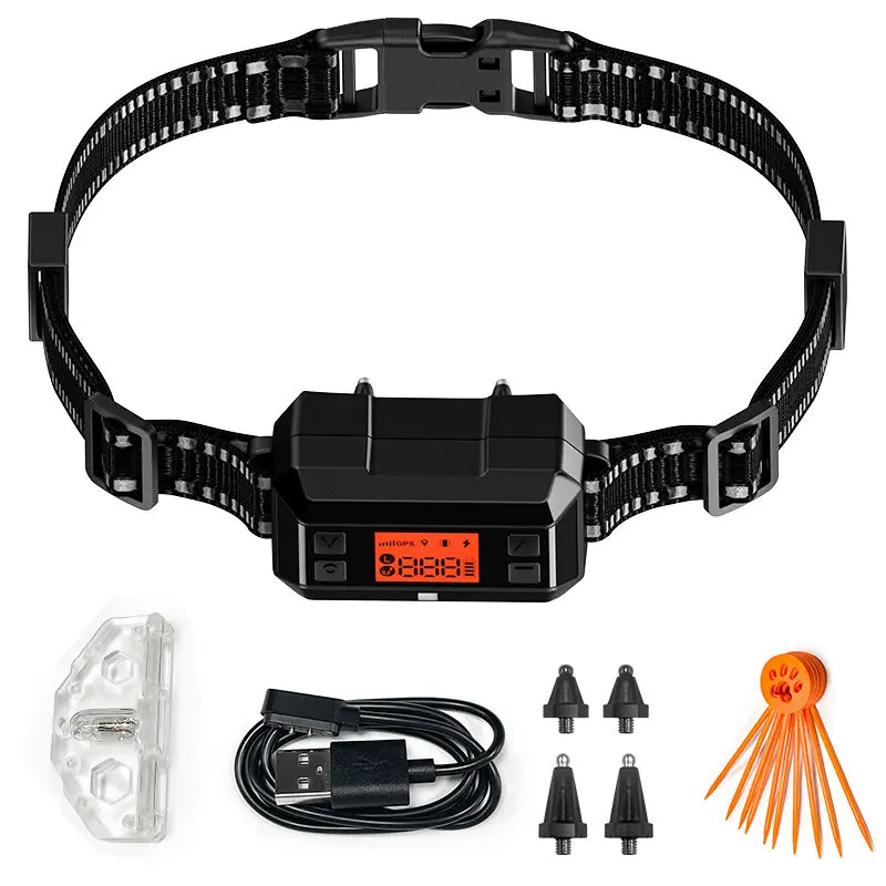 Wireless GPS Dog Fence System for Outdoor, Yard & Farm Use - IPX7 Waterproof Rechargeable Titanium Vibration Collar, 33-1000 yd Adjustable Range, Safe Containment, No App, SIM Card, Transmitter or Wire Required