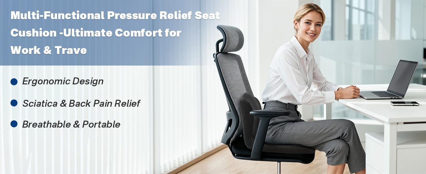 Sonoro kate home Ergonomic Memory Foam Seat Cushion with Lumbar Support for Office Chair Buttocks Cushion Tailbone Lower Back Pain Relief L Shaped Coccyx Seat Pad for Home Office Car Gaming Chair Long Sitting Comfort Upgrade Sonoro kate home Ergonomic Memory Foam Seat Cushion with Lumbar Support for Office Chair Buttocks Cushion Tailbone Lower Back Pain Relief L Shaped Coccyx Seat Pad for Home Office Car Gaming Chair Long Sitting Comfort Upgrade