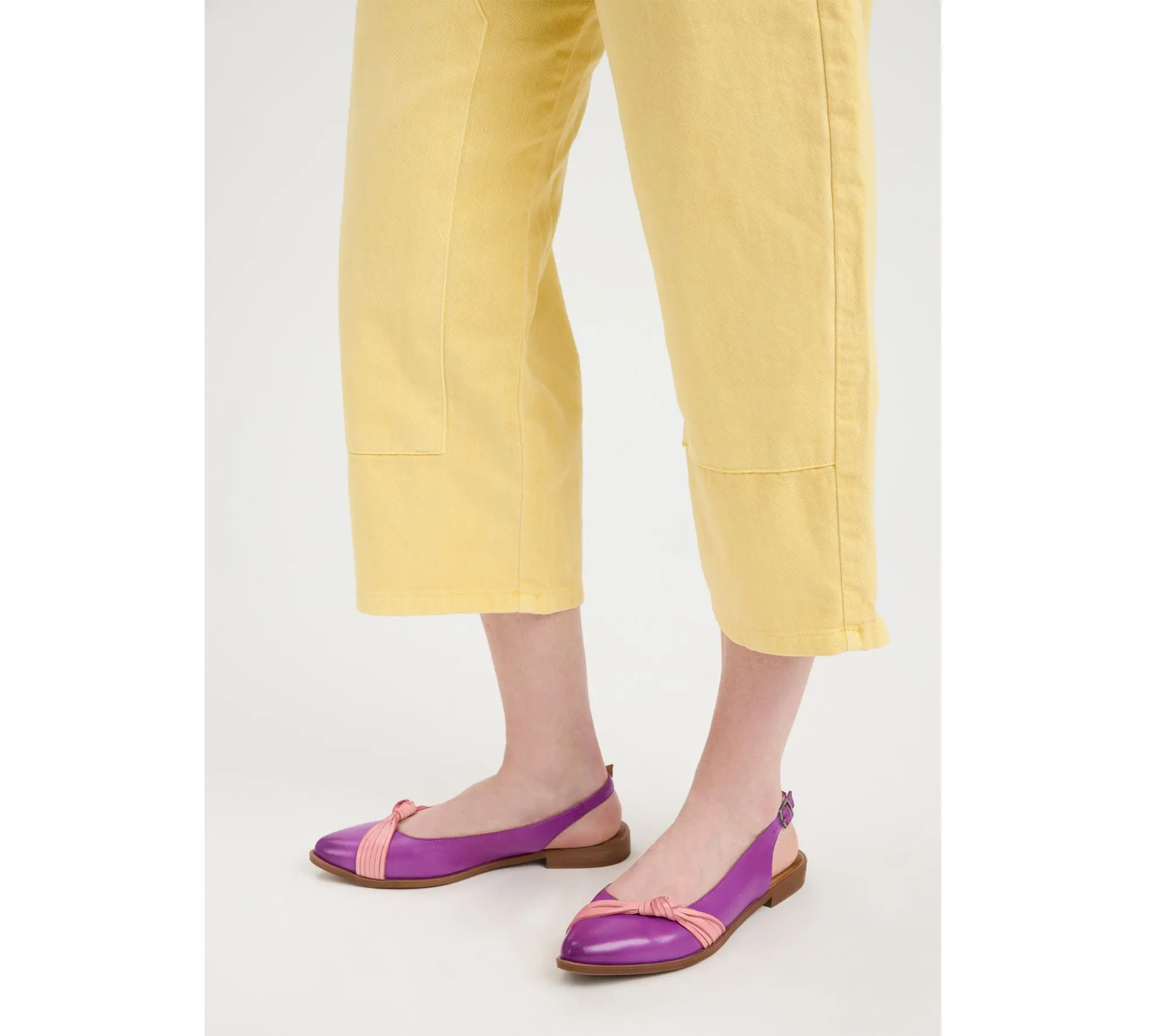 Miz Mooz Leather Knotted Slingback Flats - Farrah