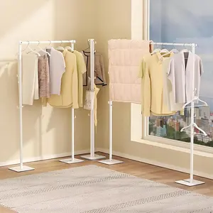 Clothes Drying Rack Clothing Foldable Clothes Rack, Portable Metal Garment Stand, Convertible Double Coat Hanger Rack for Bedroom, Laundry Room