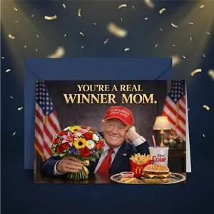 Funny Mom Birthday Card – Hilarious Trump Greeting Card for Mom, Mother's Day, Christmas | Premium 5x7 Thick Cardstock | Comes w/ Navy Envelope | Makes Mom Laugh | Unique Gag Gift for Her
