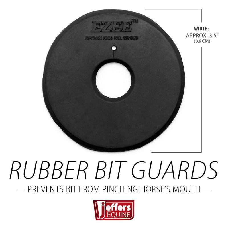 Jeffers Black Rubber Horse Bit Guards, Pair