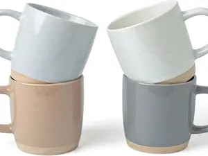 ONE of ONE Coffee Mugs for 4, 13 oz Mug Set, Dringking Cup with Handle for Coffee, Tea, Cocoa, Milk, Milkyway serise