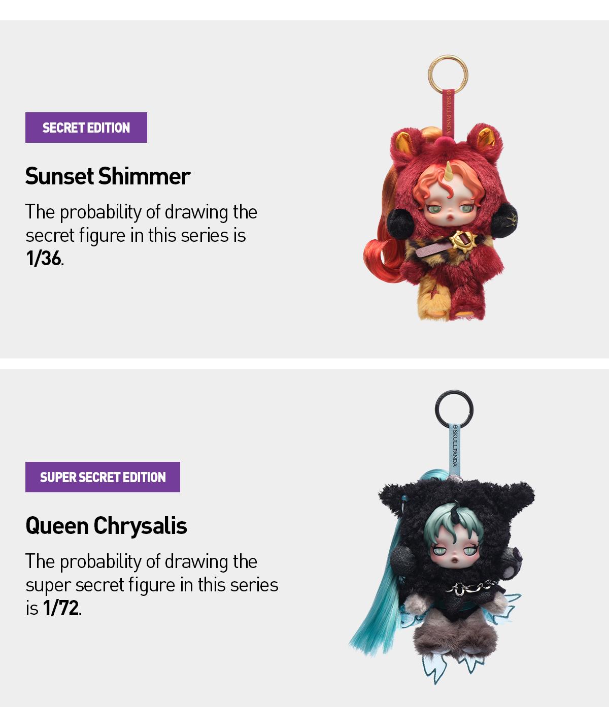 POP MART SKULLPANDA × My Little Pony Series Plush Doll Pendant Blind Box