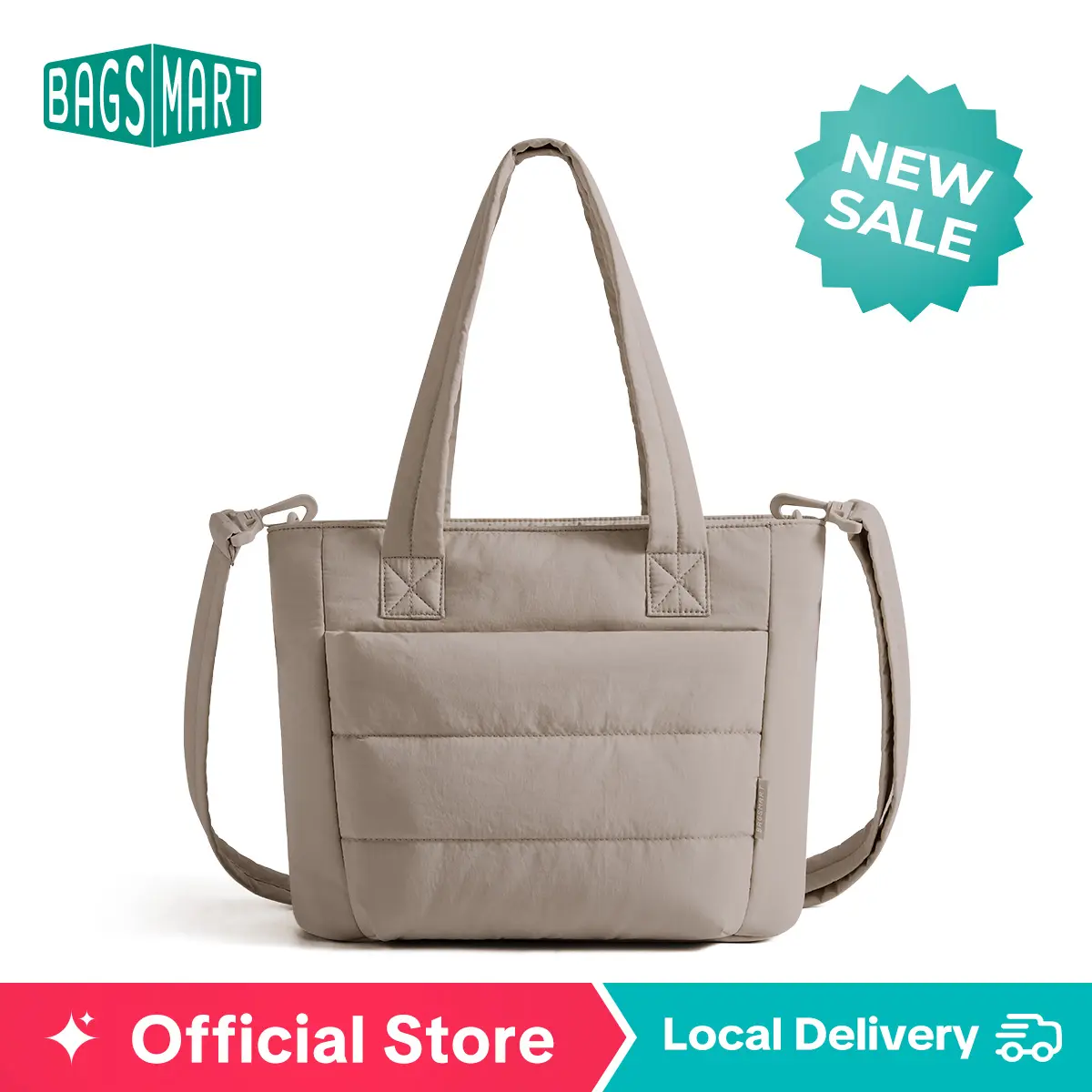 【NEW IN】BAGSMART Upgraded Mini Bubble Puffy Tote Bag Longer Length Added Shoulder Strap Durable Quilted Laptop Tote for Travel Work tiktokshopsummersale tiktokshopbacktoschool