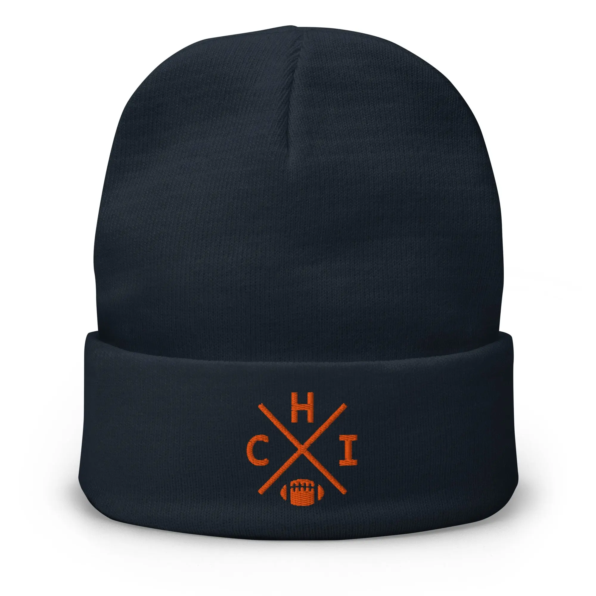 Chicago Football Retro CHI Cross Winter Beanie Cap Hat