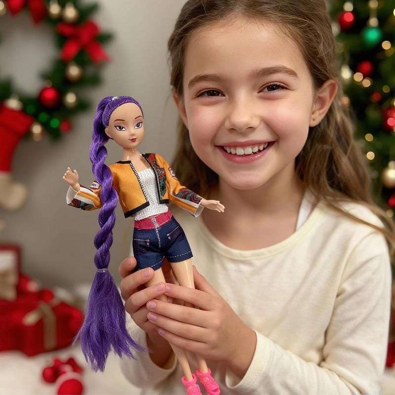 K-pop Anime Action Figure Doll Set of 3, Rumi Mira Zoey 11.5-12 Inches Joint Movable Collectible Dolls for Fans Kids Desk Display Perfect New Year & Easter Gift