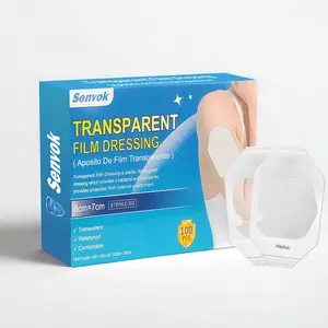 Senvok Medical-Grade Transparent Film Dressing 6x7CM (100 Pack) | Waterproof IV Shield & Surgical Wound Cover | Sterile Adhesive Patches for Tattoo Aftercare & Burn Care