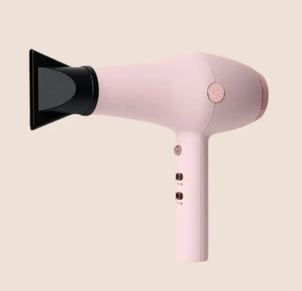 L'ANGE HAIR - Soleil Ionic Blush Blow Dryer - 3 Heat Settings, 2 Airflow Settings, Cool Shot for Style Lock-In, Professional Length Cord, Powerful Lightweight Hair Dryer for Smooth Blowouts