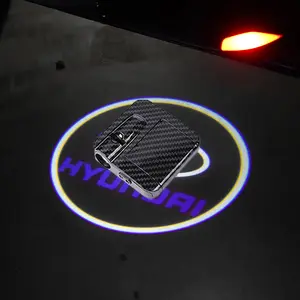 For Hyundai Car door with LED projector car sign blackout light accesorios For Hyundai Santa Sonata Solaris Azera Creta I30 Ix25 Tucson IX35(Battery Not Included)
