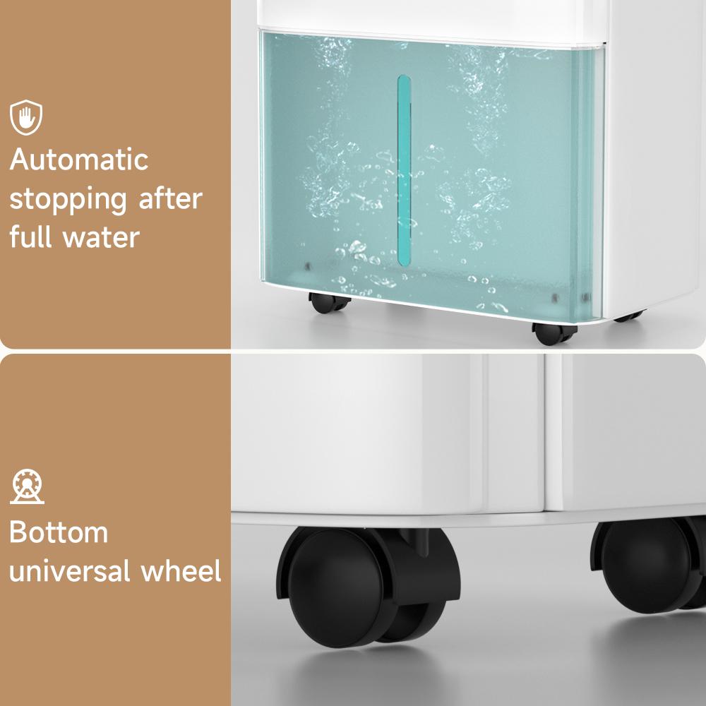 Smart Portable Universal Dehumidifier for Indoor Use - 7 Color-Changing LED Lights, 40oz Moisture Removal, Touch Screen, 30db Near-Silent, Energy-Saving, Modern Defrost Safety, Tip-Over Power Cutoff for Home Bedrooms