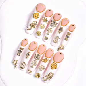 Lovful Curved Long Length 2.2" Eagle & Hawk Curve Claw Handmade Acrylic Press On Nails | 10PCS Reusable,Salon Quality,H26-H220 Decorative Glitter Rhinestones