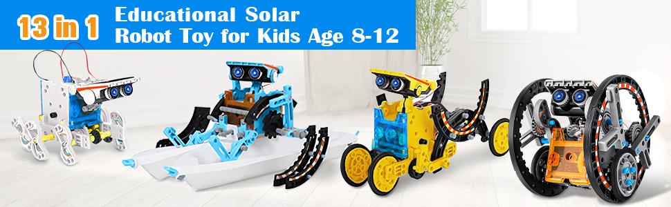 13-in-1 Solar Robot Building Kit for Kids, Stem Projects for Kids Age 8-12, Educational STEM Science Toy, DIY Solar Power Building Kit, Robotic Set Toys Gift for Boys Girls 8-12 Years Old,Children's Day gifts, birthday gifts, Easter gift