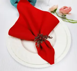 17"x17" Premium Polyester (240 GSM) Napkins - Red (10pcs/pk)