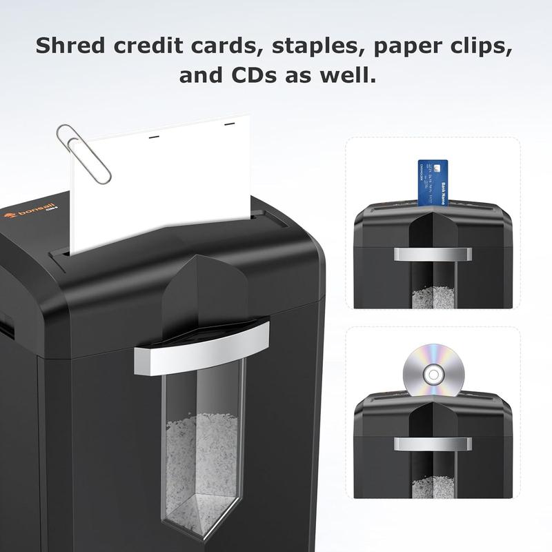 Bonsaii 12-Sheet Micro Cut Shredders for Home Office,60 Minute P-4 Security Level Paper Shredder for CD,Credit Card, Mails,Staple, 4.2Gal Pullout Bin