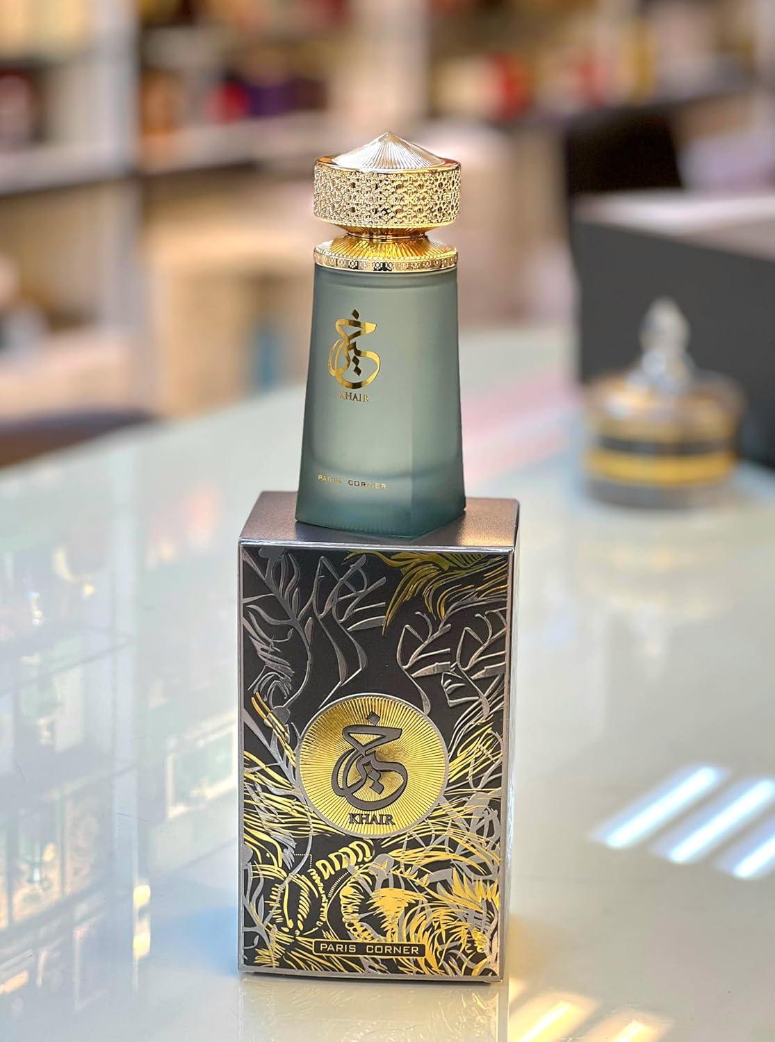 Paris Corner Khair EDP 3.4 Fl Oz Timeless Unisex Fragrance with Davana Italian Bergamot & Pink Pepper for Long Lasting Elegant Scent Experience