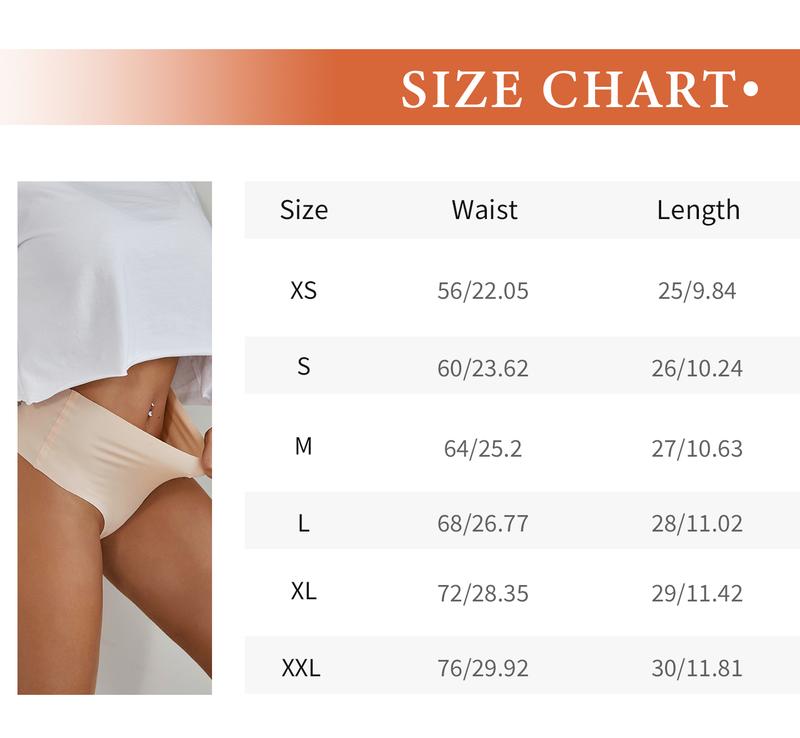 6 Pack Women's High-Waist Seamless  underwear No Show Soft Breathable Underwear Comfy Minimalist comfy Womenswear underwear women thong panties