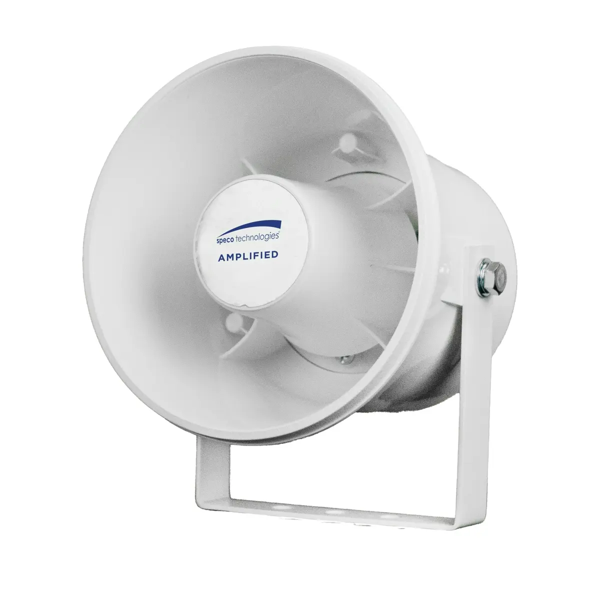 Speco ASPC20-W 6 in. ABS Plastic Amplified 20 Watt Weatherproof PA Speaker, White