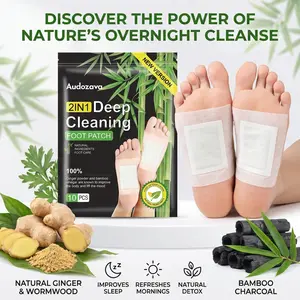 These natural bamboo charcoal foot patches promote deep sleep and relieve stress. Unisex deep-cleansing foot care patches, with added ginger and bamboo vinegar to promote deep sleep. detox
