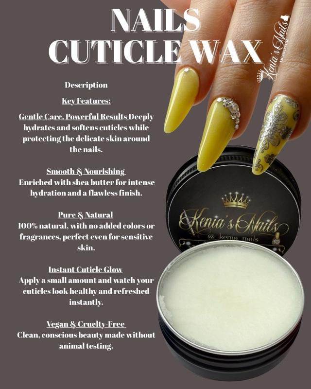 Kenia's Nails Manicure and Pedicure Cuticle Kit with Hydrating Wax 1 oz, Includes 4 Drill Bits, Red & Blue Kits for Dry Nails