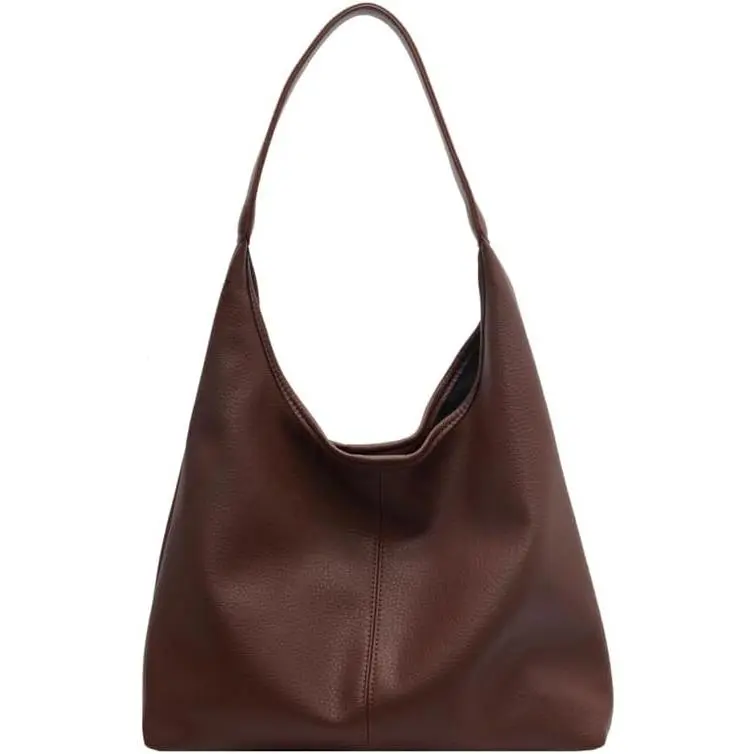 Women's Fashionable Hobo Bags - 2pcs Soft Casual PU Leather Shoulder Purses with Magnetic Buckle, Work Bags, Everyday Handbags, Fashionable Hobo Bag