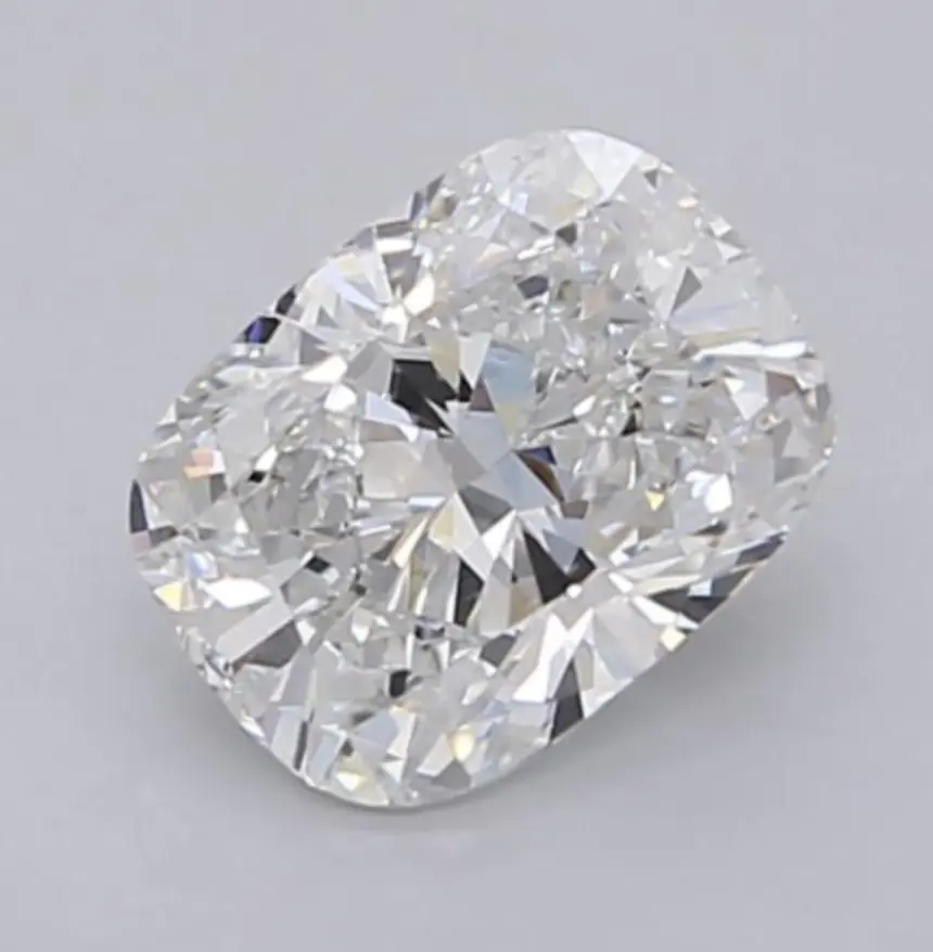 Diamond & Main 3ct Elongated Cushion Lab Grown Diamond Stud Earrings 14K White Gold E VVS2 IGI Certified