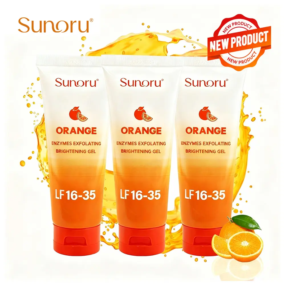 SUNORU Gentle Orange Exfoliant Gel - All Skin Types Face & Body Scrub, Deep Cleansing Cleanser, Moisture-Boosting Sensitive Skin-Friendly Cleansing Body Care Product, Exfoliating & Renewing Peels, Mother's Day Gift