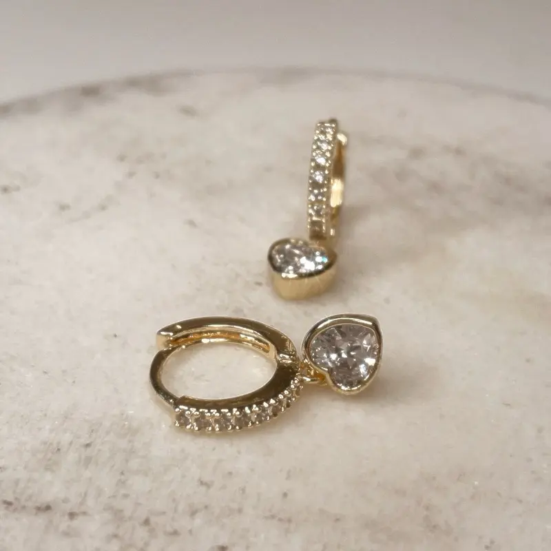 Crystal Heart Earrings