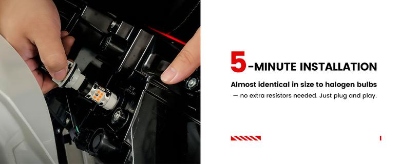 Lasfit (CK Socket) 3157 4157 LED Turn Signal Bulbs CanBus-Ready Switchback CK Socket | T3 Series,2 PCS