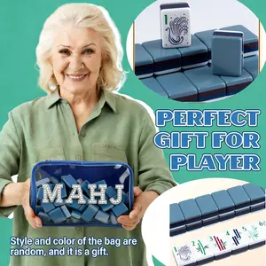 4-Layer Acrylic American Mahjong Set - Zippered Travel Case, Complete Game Accessories ,Portable Travel Size 160 Handmade Colorful Mahjong Tiles Complete Game Set for Adults Family Party Gifts   mahjong fun