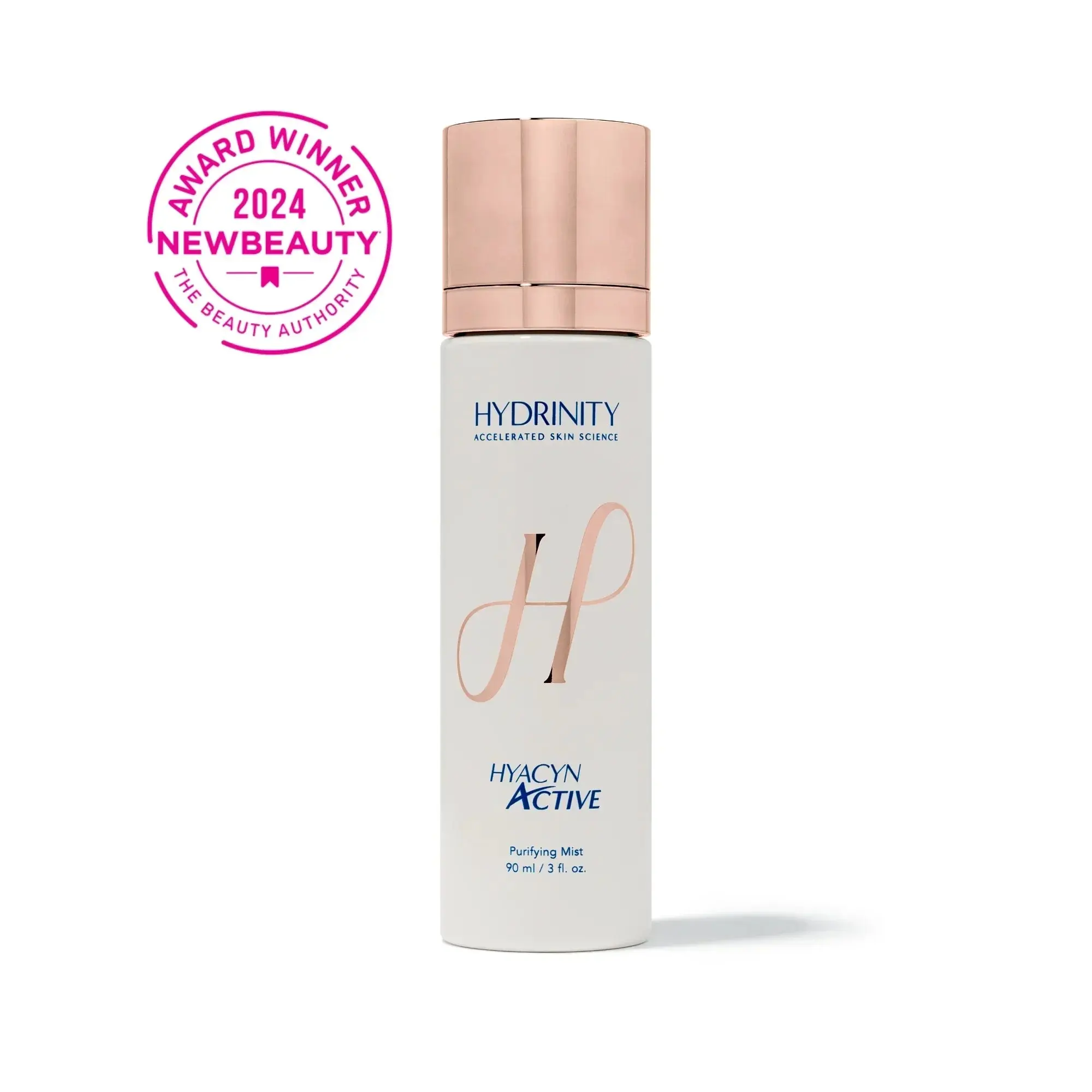 Hydrinity HYACYN ACTIVE Purifying Lightweight Hypochlorous Acid Spray Bottle - Anti-inflammatory, Healing, Dermatologist Approved, Clinically Tested, Microbiome-Friendly Moisturizing Mist for Sensitive Adults, Travel Essentials, Heals