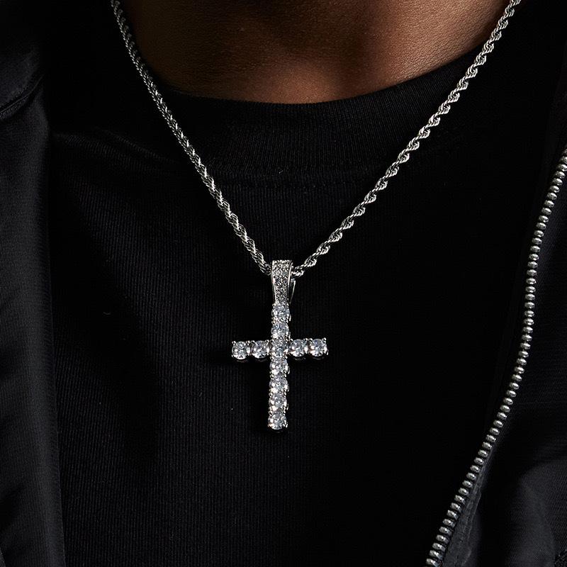 Fathers Day Gift Hip Hop Cross Cubic Zirconia Necklaces for Men Christian Cross Pendant Necklace 18-24 Inches Chain - Religious Jewelry Gift Fathers Day Gift Hip Hop Cross Cubic Zirconia Necklaces for Men Christian Cross Pendant Necklace 18-24 Inches Chain - Religious Jewelry Gift