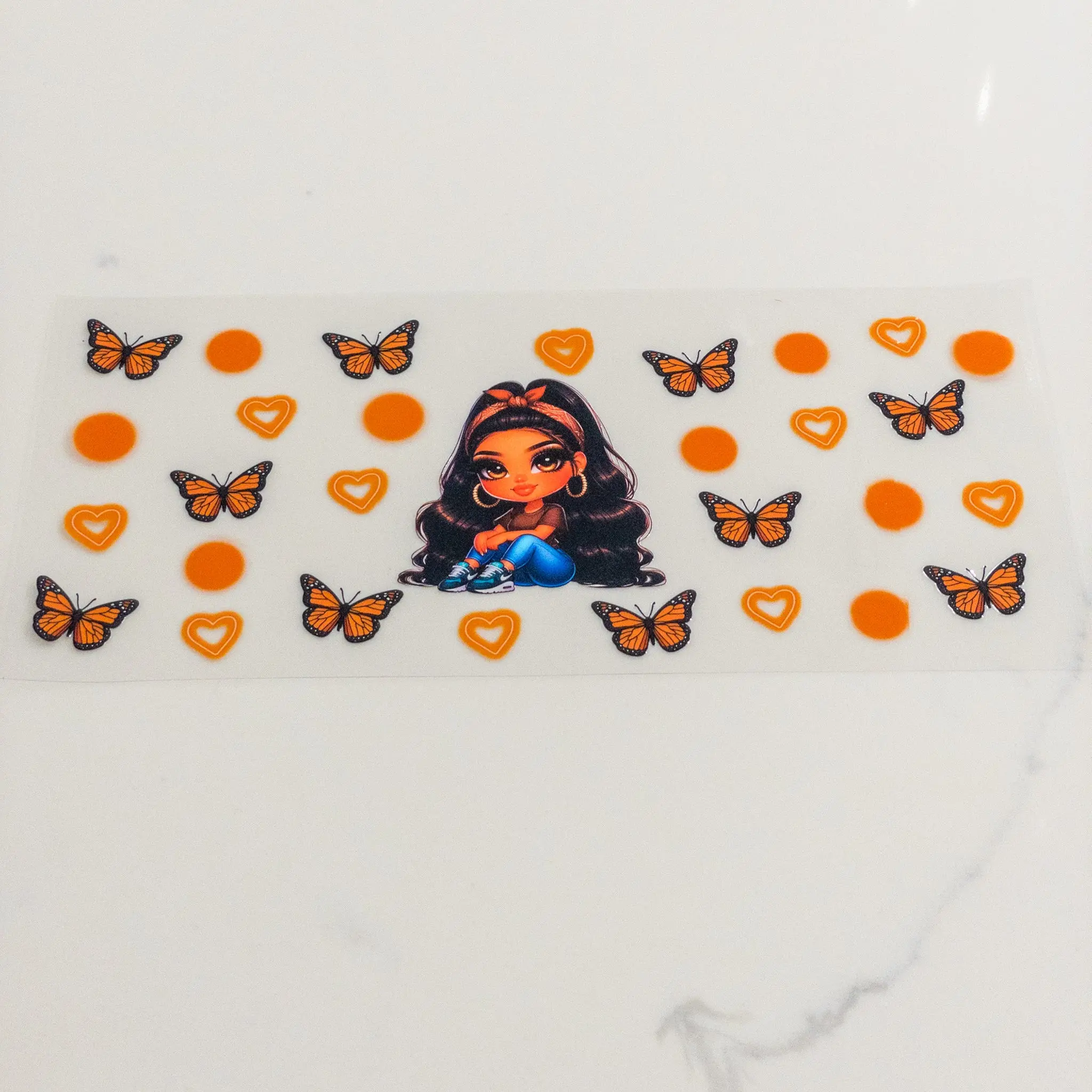 HIspana Mariposas Monarcas Butterfly Hearts Wrap