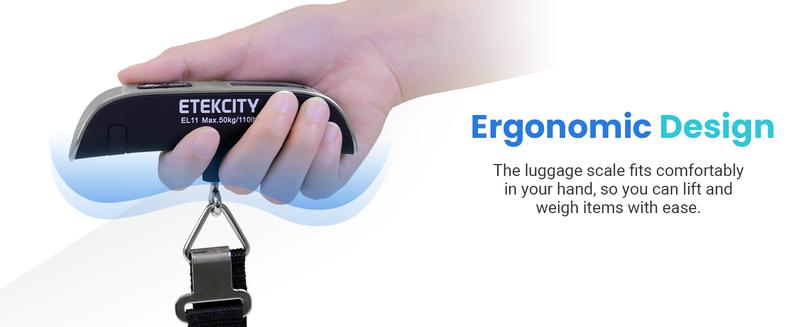 Etekcity Luggage Scale, Travel Essentials, Digital Weight Scales for, Portable Handheld Scale with Temperature Sensor, Rubber Paint, 110 Pounds, TikTokShopHolidayHaul Deal