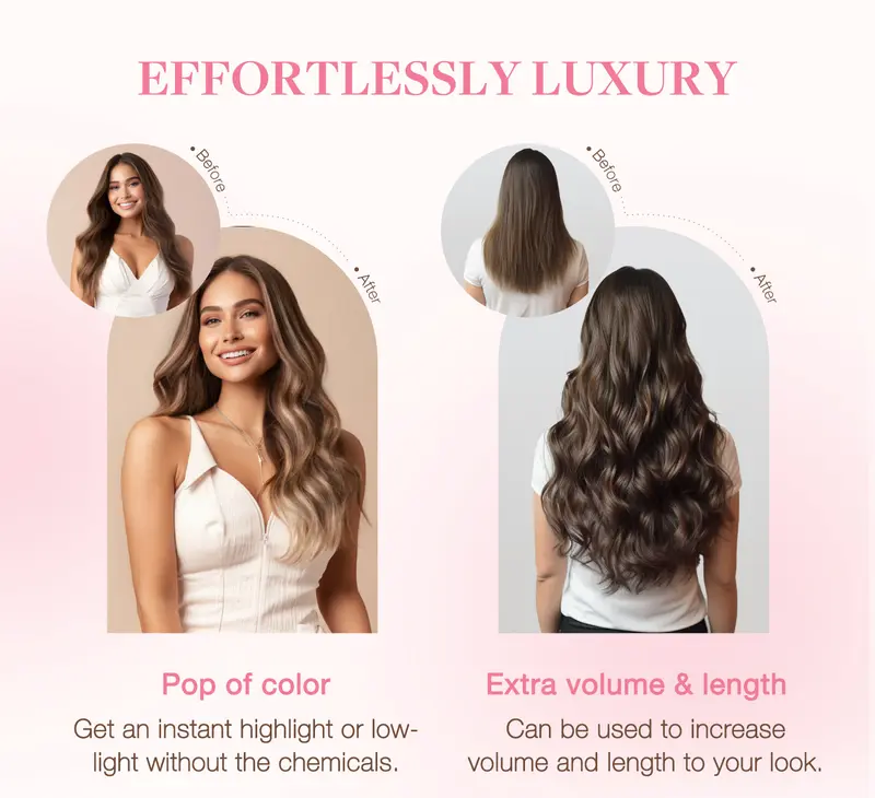 Product Introduction of GOOGOO Hair Extensions Clip in Human Hair Natural Straight Easy To Style Soft 11