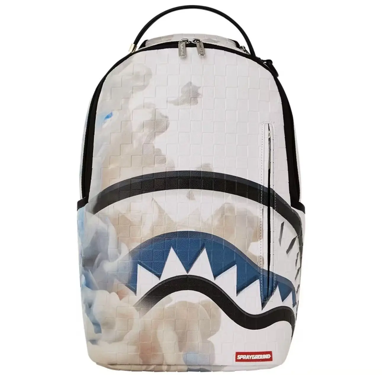 Sprayground Shark - themed Backpack with Cloud Art Print, Spacious Multi - compartment School/Street Bag for Men & Women, Durable & Trendy Daily Backpack