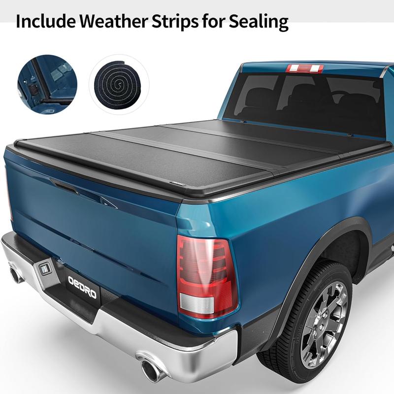 [Fits 2017-2026 Honda Ridgeline] 5 Ft Bed, FRP Hard Tri-fold Truck Tonneau Cover