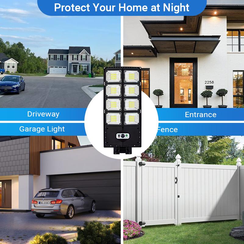 New Solar Street Lamp Road Lighting With Remote Control Garden Light Dusk To Dawn Solar Light Outdoor With Motion Sensor And Remote Control, Suitable For Courtyard, Parking Lot, Garage, Street