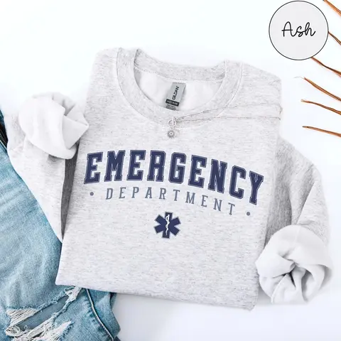 Emergency Department Sweatshirt or T-Shirt, Emergency Room Sweater, ER Nurse Crewneck, Emergency Crew Gift, ER Squad Gift, Gift For Coworkers