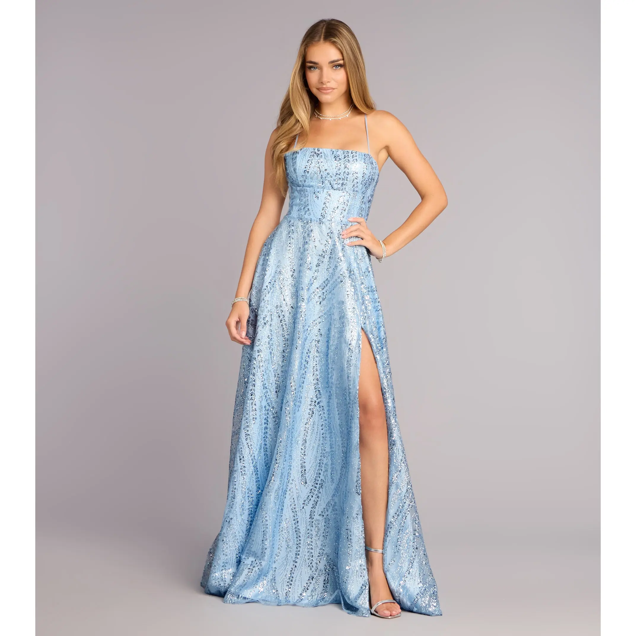 Drea Glitter Sequin Lace-Up A-line Formal Dress - TikTok Shop Drea Glitter Sequin Lace-Up A-line Formal Dress - TikTok Shop