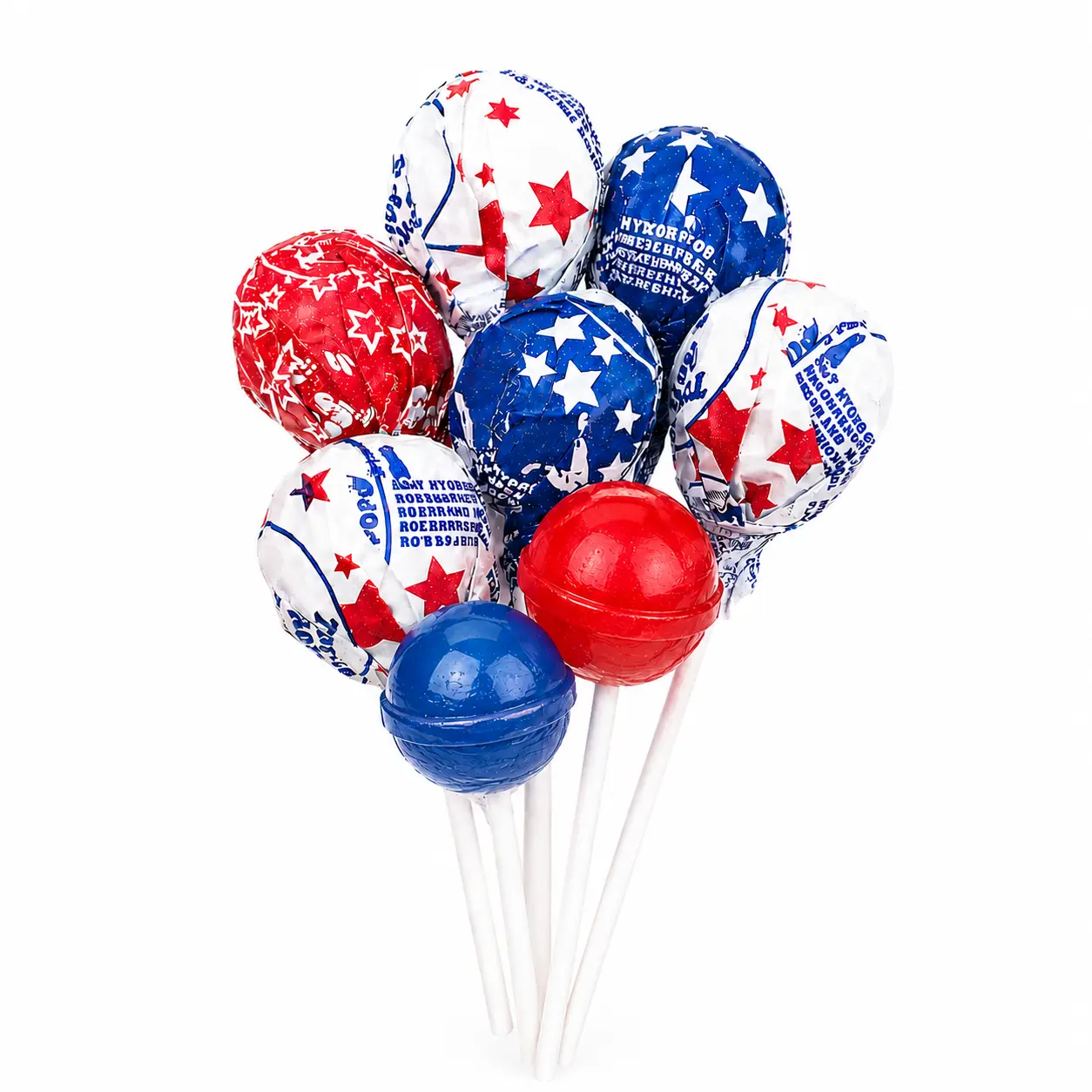 Tootsie Roll Pop Patriotic Red, White & Blue Lollipops – Bulk Value Bag