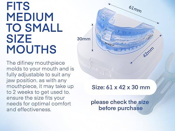 Difiney Anti Snoring Device: FDA-Cleared Anti Snoring Mouthpiece Mouth Guard - Effective Anti Snore Solution for Men and Women to Reclaim Peaceful Sleep (Blue)