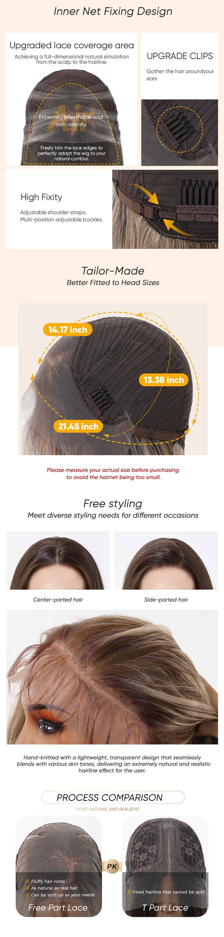 Silas C-DWY 13×6 Lace Front Free Part Long-Length Curly Platinum Blonde Glueless Synthetic Wig for Women 22 Inches