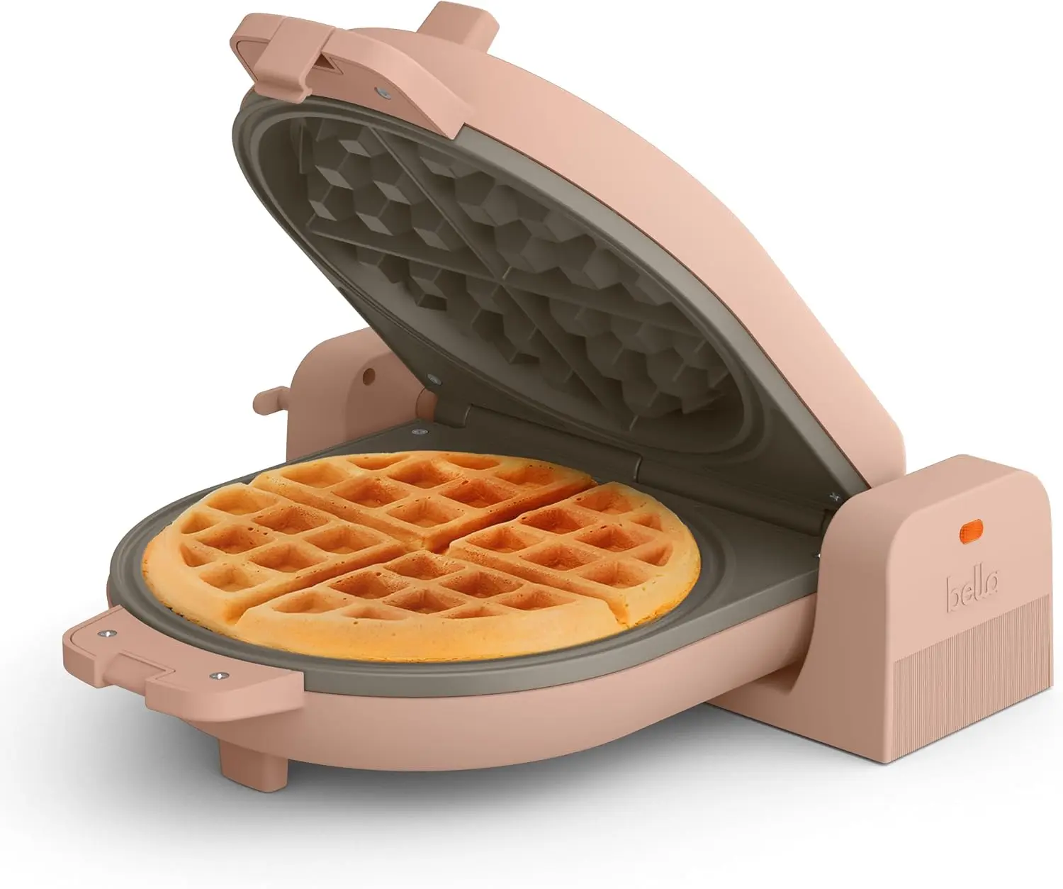 bella Fits-Anywhere Flip-n-Store Non-Toxic Belgian Waffle Maker, Blossom